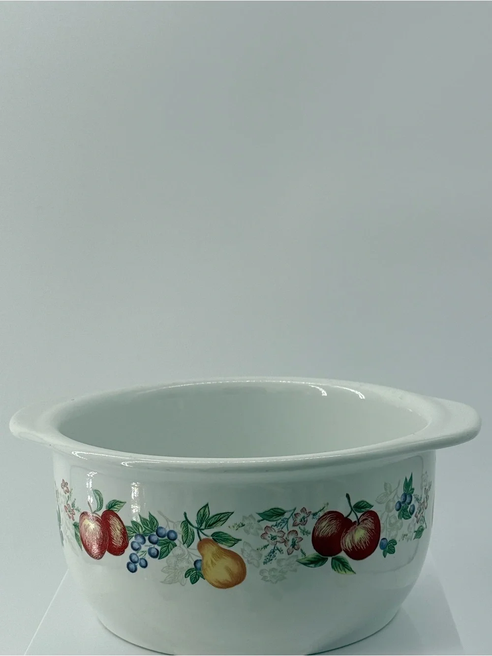 Corelle White Serving Bowl with Multicolor Fruit Motif